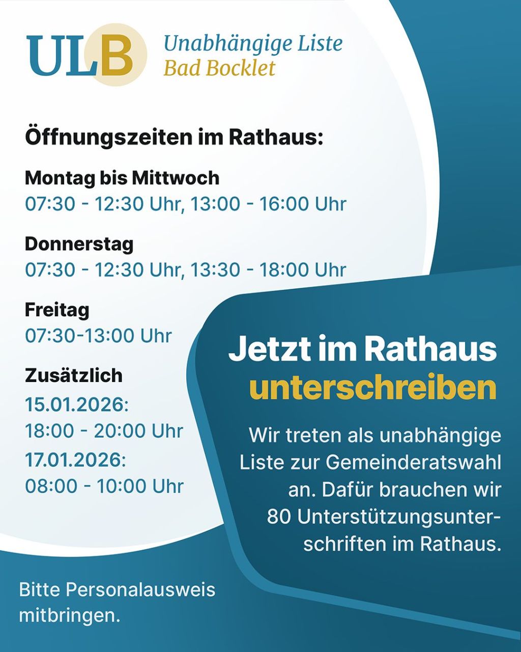 Bitte unterstützt uns!