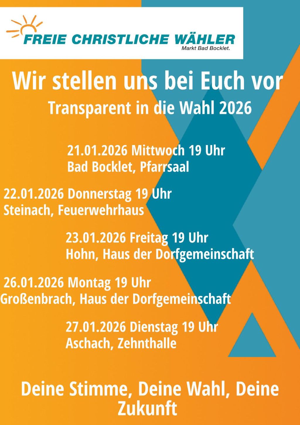 Vorstellungsveranstaltung der Freien Wähler in Steinach